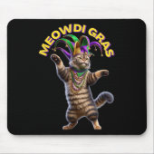 2025 Matching Mens Womans Funny Meowdi Gras Cat Ma Mousepad (Vorne)