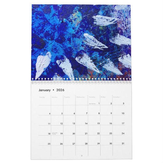 2025 Mauer Kalender abstrakter Kunst (Jan 2026)