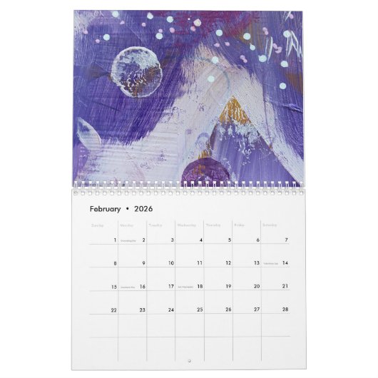 2025 Mauer Kalender abstrakter Kunst (Feb 2026)