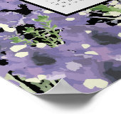 2025 Mauerkalender für violette Blumen Poster (Ecke)