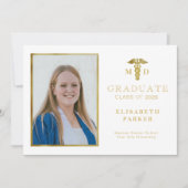 2025 Medical School MD Gold Foto Abschluss Ankündigung (Vorderseite)