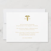 2025 Medical School MD Gold Foto Abschluss Ankündigung (Rückseite)