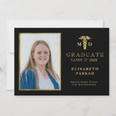 2025 Medical School MD Gold Foto Abschluss Ankündigung (Vorderseite)