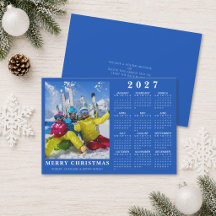 2025 MERRY CHRISTMAS Foto 2026 Calendar Blue