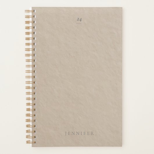 2025 Minimalistisch anpassbar Planer (Vorderseite)