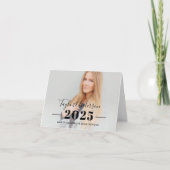 2025 Minimalistischer Abschluss für Schwarzes ben Dankeskarte (Vorderseite)