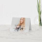 2025 Minimalistischer Abschluss für  Schwarzes ben Dankeskarte (Vorderseite)