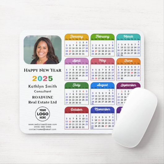 2025 Minimalistisches Business-Logo Mousepad (Mit Mouse)