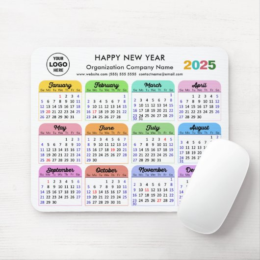 2025 Minimalistisches Business-Logo Mousepad (Mit Mouse)