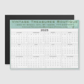 2025 Minze Grüne Herz-Leaf Baum Magnetkarte (Vorne/Hinten)