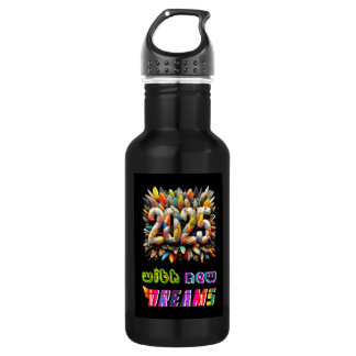 2025 mit neuen Träumen Edelstahlflasche