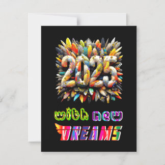 2025 mit neuen Träumen Magneteinladung