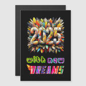 2025 mit neuen Träumen Magneteinladung (Vorne/Hinten)