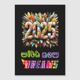 2025 mit neuen Träumen Magneteinladung