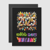 2025 mit neuen Träumen Magneteinladung (Vorne/Hinten)