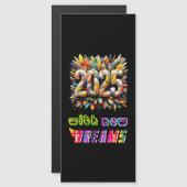 2025 mit neuen Träumen Magneteinladung (Vorne/Hinten)