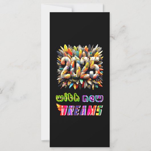 2025 mit neuen Träumen Magneteinladung (Vorderseite)