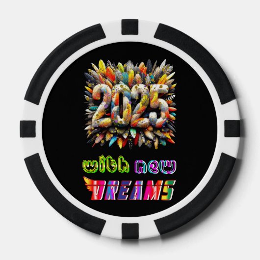 2025 mit neuen Träumen Pokerchips (Vorderseite)