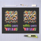 2025 mit neuen Träumen Seidenpapier (Handwerk)