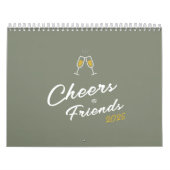 2025 Modern Friends Foto Collage Minimal Monatszei Kalender (Titelbild)