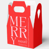 2025 Modern Merry and Bright Red Pink Christmas Geschenkschachtel (Offen)