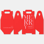 2025 Modern Merry and Bright Red Pink Christmas Geschenkschachtel (Ungeklappt)
