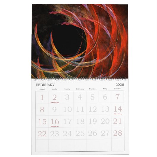2025 Moderne Abstrakte Kunst Kalender (Feb 2026)