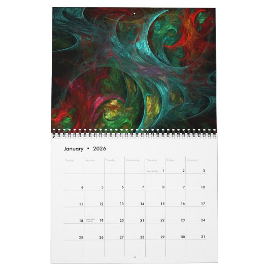2025 Moderne Abstrakte Kunst Kalender (Jan 2026)