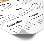 2025 Moderne Familie 4 FotoCollage Custom Calendar Poster (Ecke)