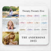 2025 Moderne Familie 4 FotoCollage Custom Mousepad (Vorne)