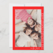 2025 Moderne frohe und helle Rosa Weihnachten Einladung (Rückseite)