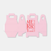 2025 Moderne frohe und helle Rosa Weihnachten Geschenkschachtel (Ungefaltet)