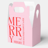 2025 Moderne frohe und helle Rosa Weihnachten Geschenkschachtel (Geöffnet)