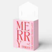 2025 Moderne frohe und helle Rosa Weihnachten Geschenkschachtel (Geöffnet)