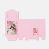 2025 Moderne frohe und helle Rosa Weihnachten Geschenkschachtel (Ungefaltet)