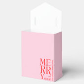 2025 Moderne frohe und helle Rosa Weihnachten Geschenkschachtel (Geöffnet)