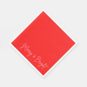 2025 Moderne frohe und helle Rosa Weihnachten Serviette (Ecke)