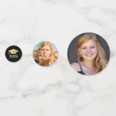 2025 Moderne Gold Custom Foto Graduation Party Konfetti (Vorderseiten)