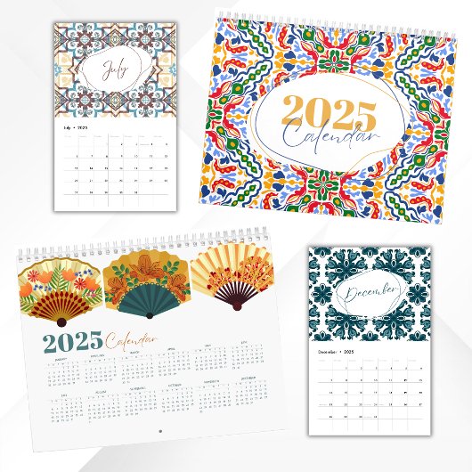 2025 Moderne, lebendige Keramik Tile Designs Kalender