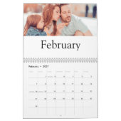 2025 Moderne Script Typografie Minimal Multi Foto Kalender (Feb 2027)