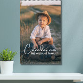 2025 Moderne Script Typografie Minimal Multi Foto Kalender