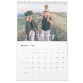 2025 Moderne Script Typografie Minimal Multi Foto Kalender (Feb 2027)