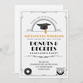 2025 Moderner Abschluss für Donuts und Degrees Einladung (Vorne/Hinten)