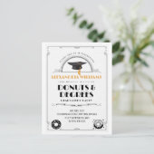 2025 Moderner Abschluss für Donuts und Degrees Postkarte (Stehend Vorderseite)