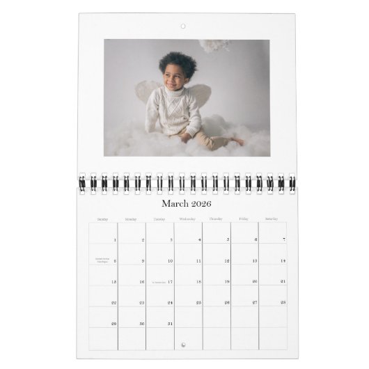 2025 Moderner Black Beige American Monthly Planer Kalender (Mär 2026)