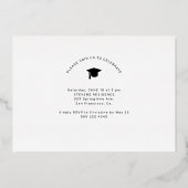 2025 Moderner Foto Abschluss Folieneinladung (Rückseite)