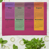 2025 Moderner geometrischer Kalender Geschirrtuch (Gefaltet)