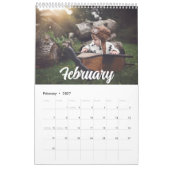 2025 Moderner Kalender für benutzerdefinierte Fami (Feb 2027)