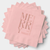 2025 Modernes Skript Merry und Helle Weihnachten W Servietten Mit Folie (Insitu (Gestapelt))