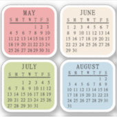 2025 Monatlicher Bujo Planner Bullet Journal Kalen Aufkleber (Vorderseite)